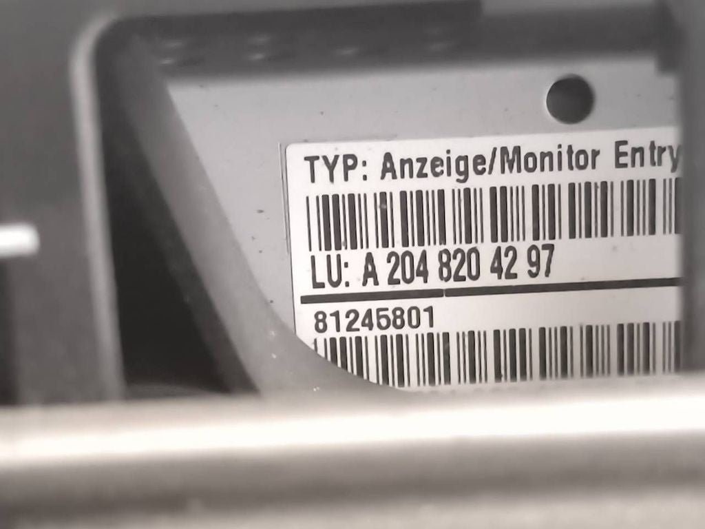 Mercedes-Benz C W204 2008 RHD Dashboard LCD screen display A2048204297