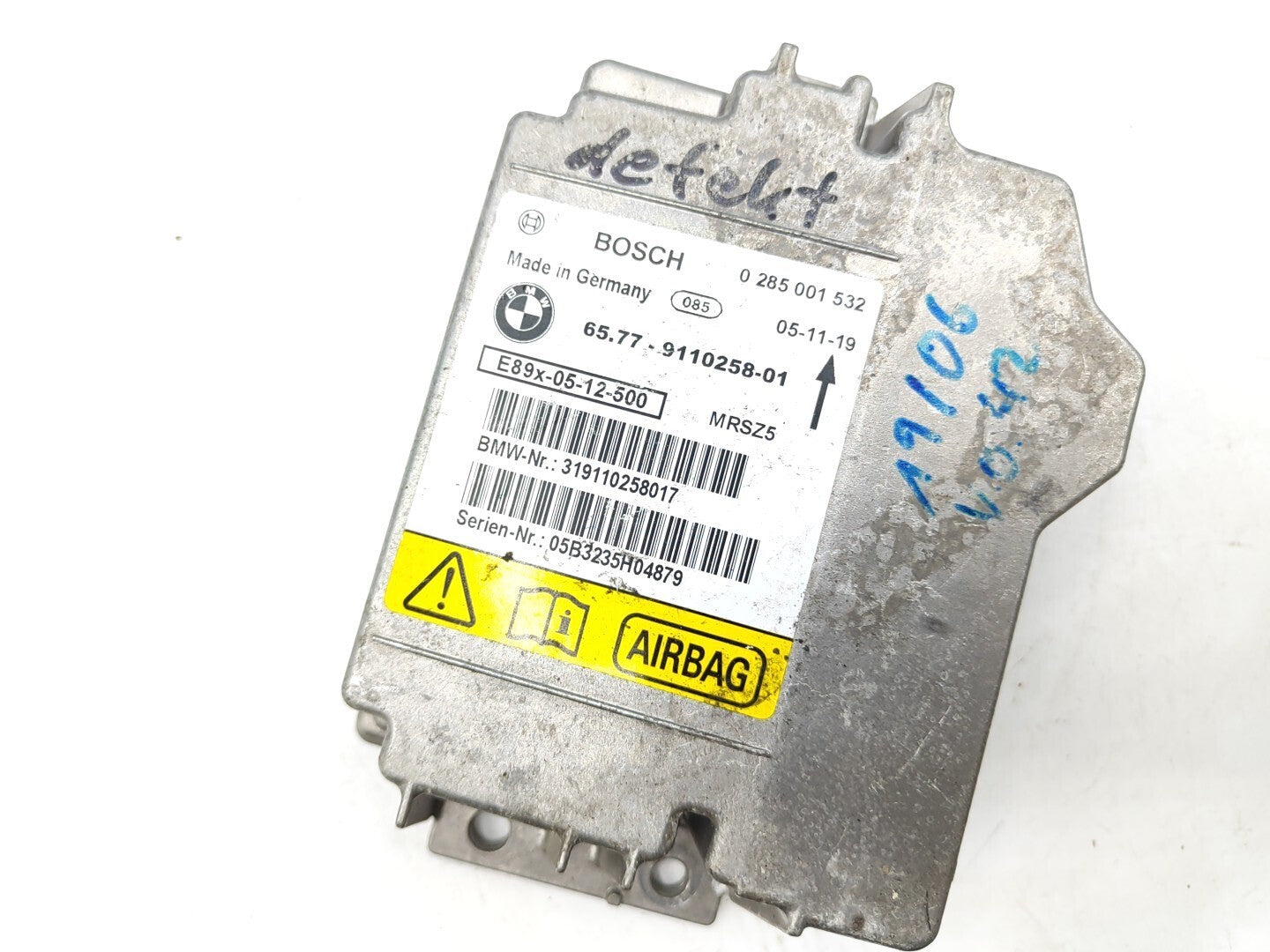 BMW E90 E91 330D 170kW 2006 Safety  Control Module ECU 9110258 0285001532