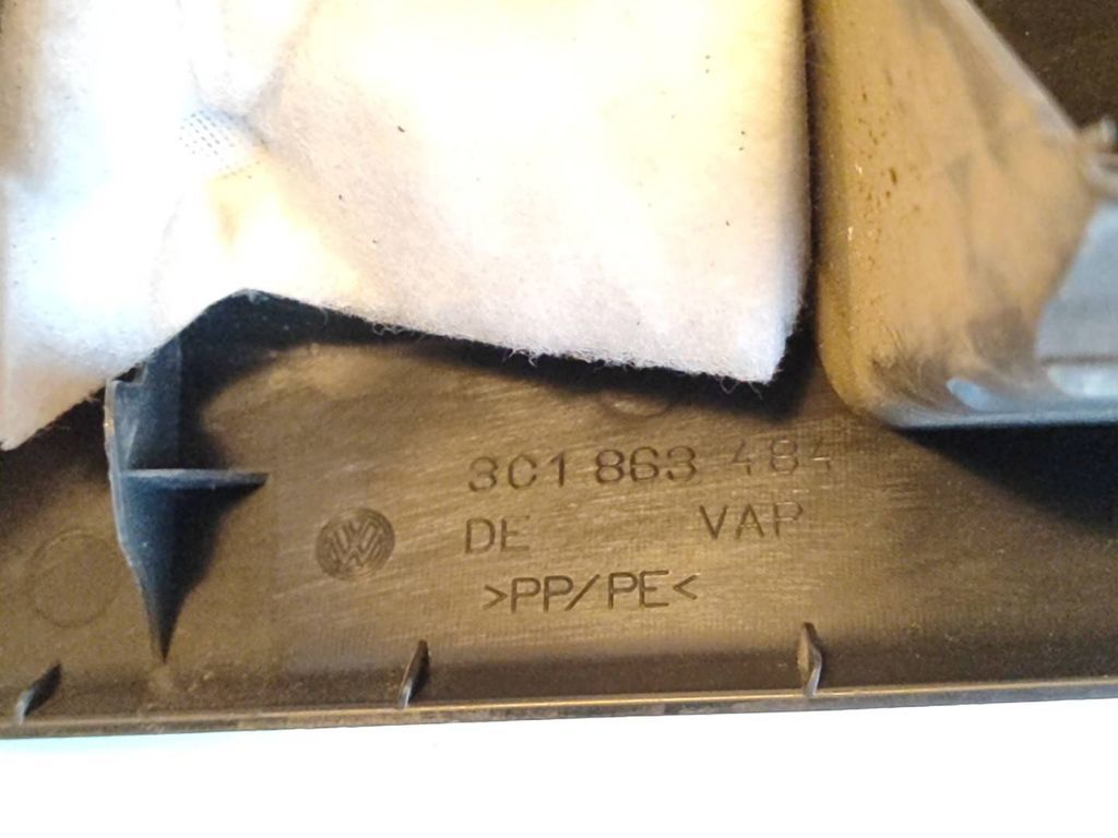 Volkswagen PASSAT B6 2006 LHD Right Foot area side trim 3C1863484
