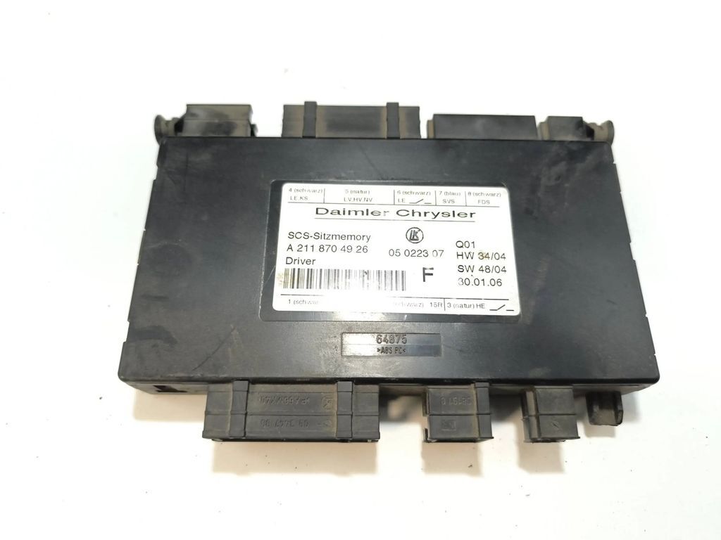 Mercedes-Benz E Class W211 2003 seat control module ECU A2118704926