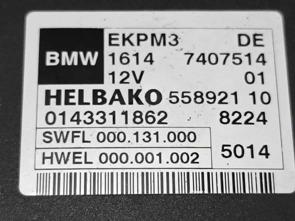 BMW 4 F32 F33 2016 Fuel injection pump control unit module 7407514