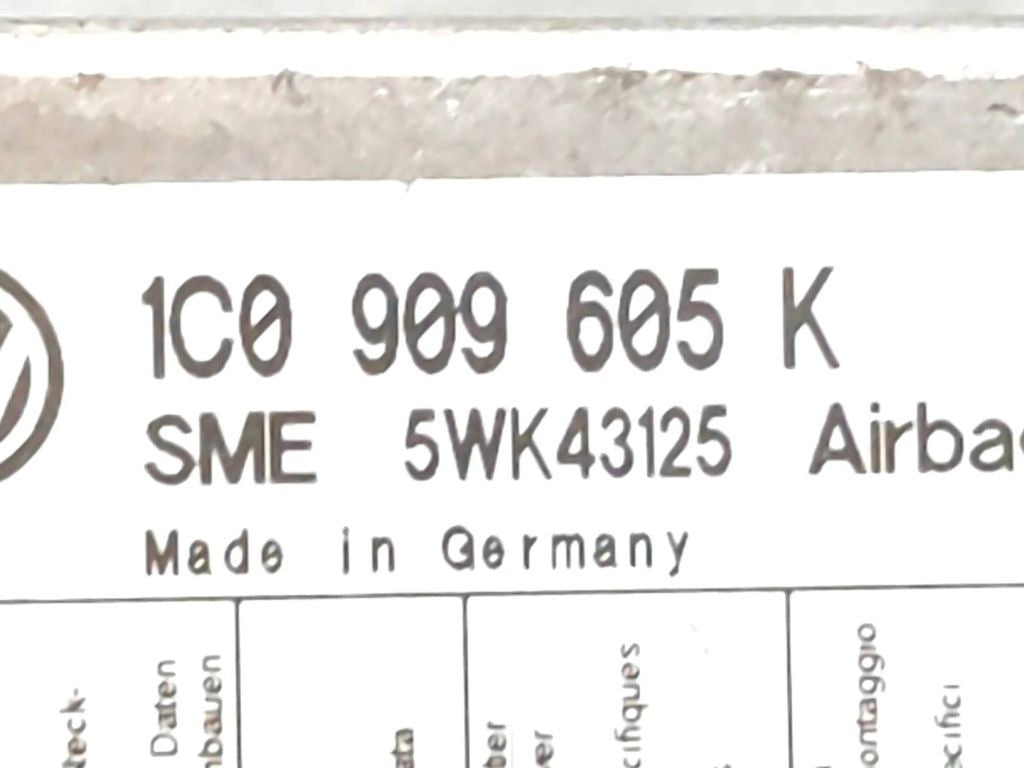 Volkswagen VW Polo 2005 Control unit module 1C0909605K