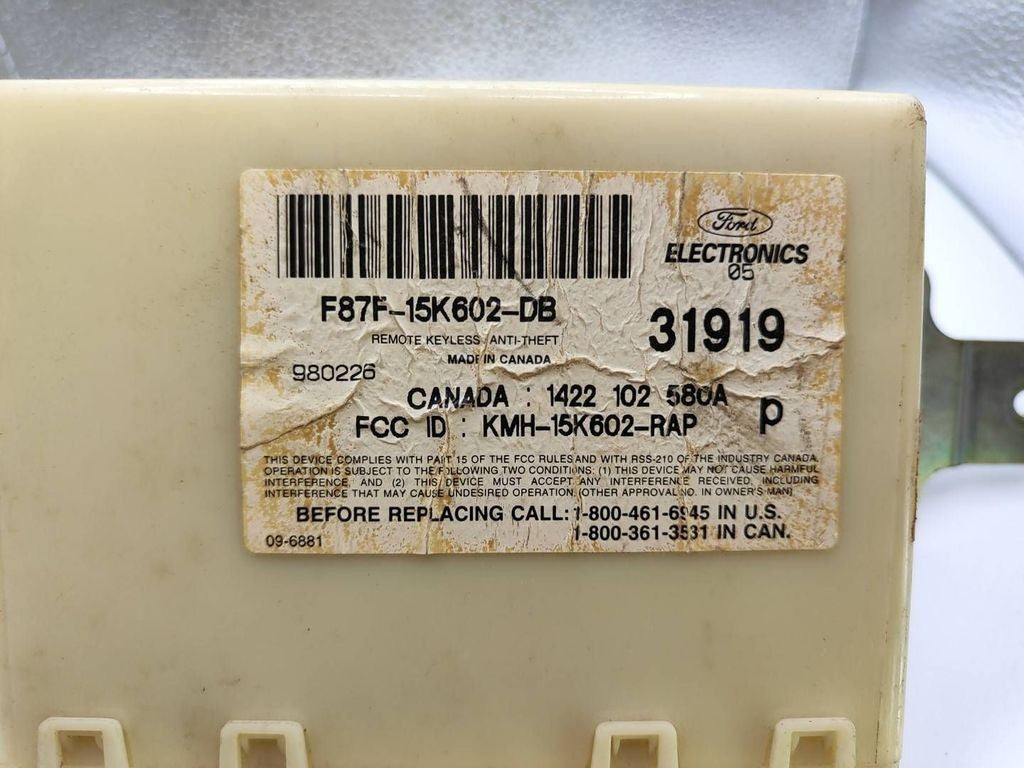 Ford Explorer 1998 Central locking control unit module F87F15K602DB