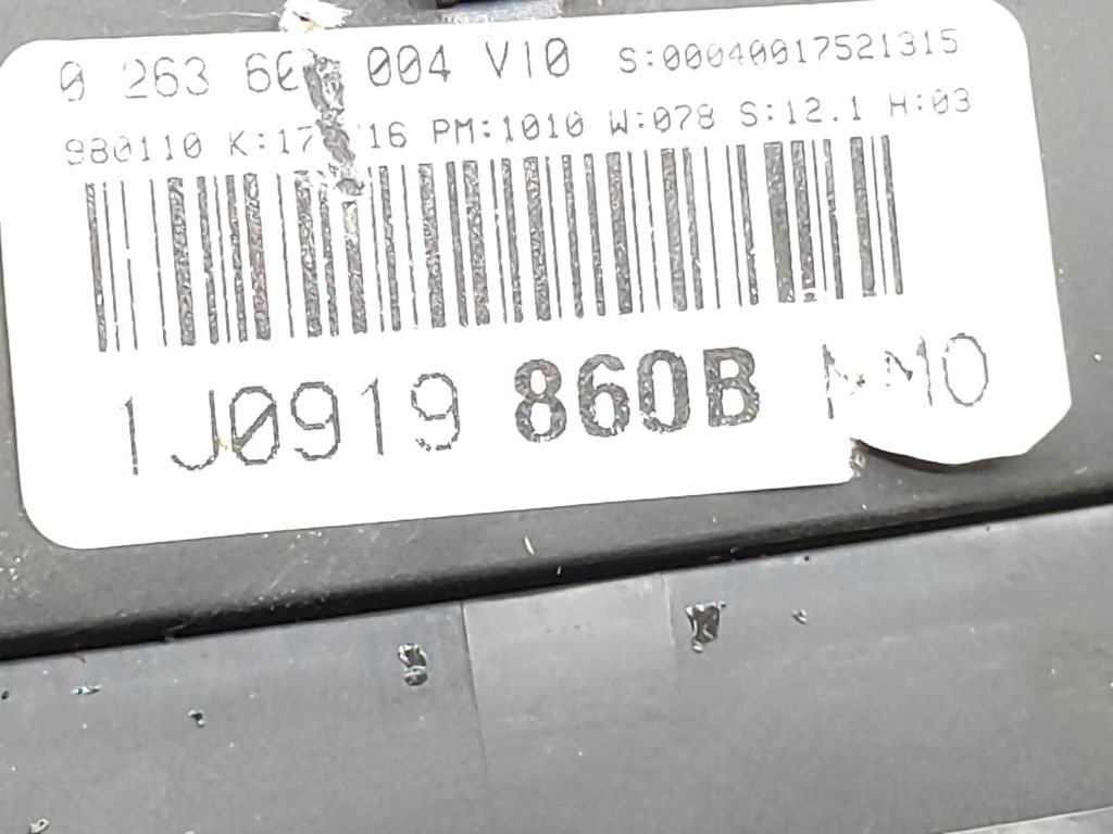 1J0919860B Volkswagen Golf IV 2002 Diesel speedometer instrument cluster