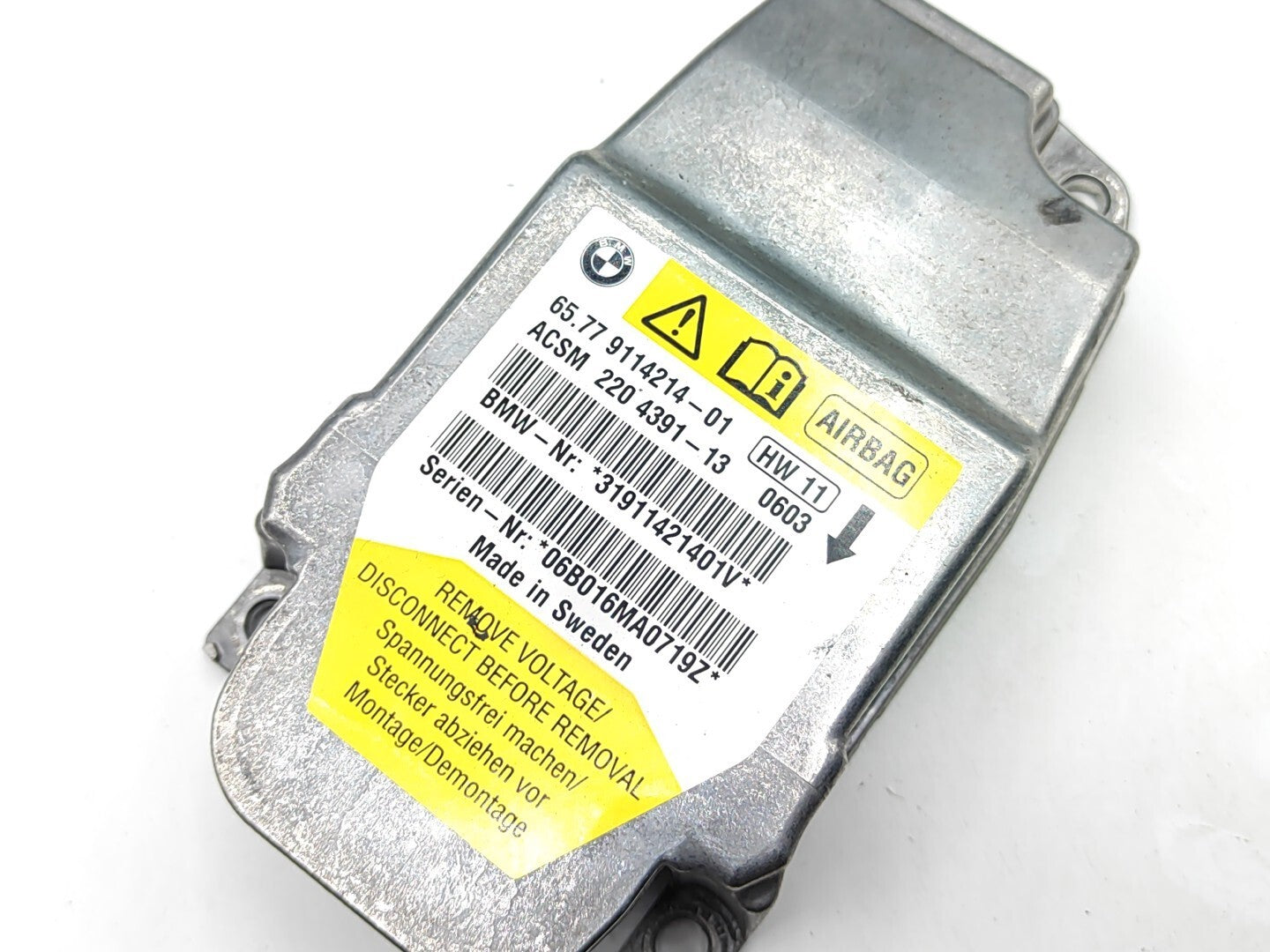 BMW 5 Series E61 530D 170kW 2006 SRS Safety Module 9114214 65779114214