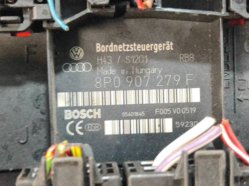 Audi A3 S3 8P 2005 Comfort convenience body module unit 8P0907279F