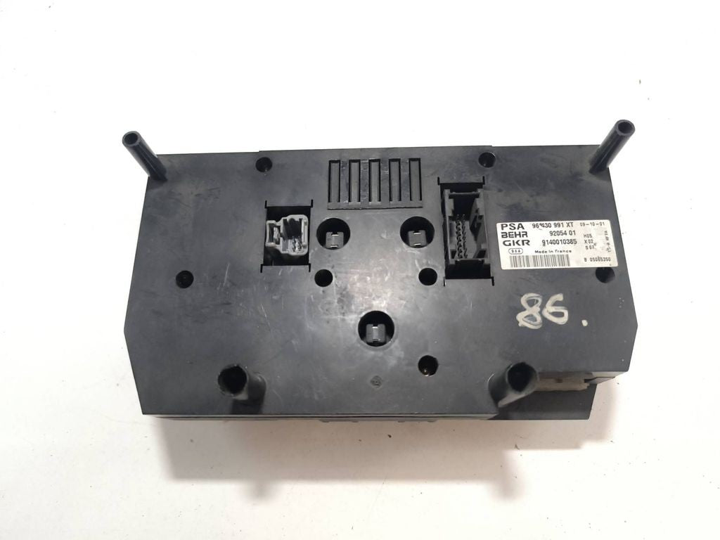 Peugeot 307 2001 Climate control unit module 96430991XT