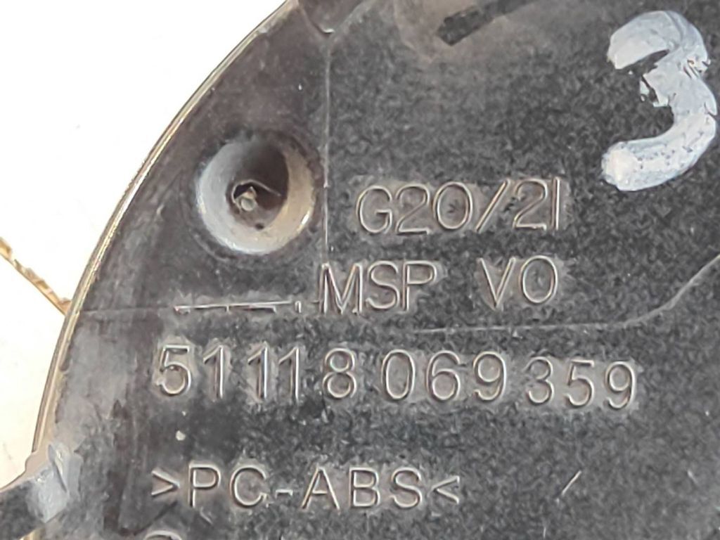 BMW 3 G20 G21 2019 Front tow hook cap cover 51118069359