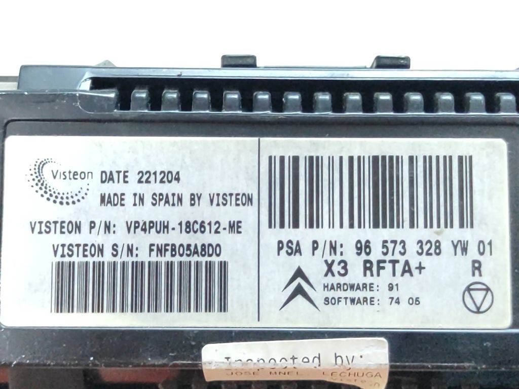 Citroen C5 2009 Interior AC Climate control unit module 96573328