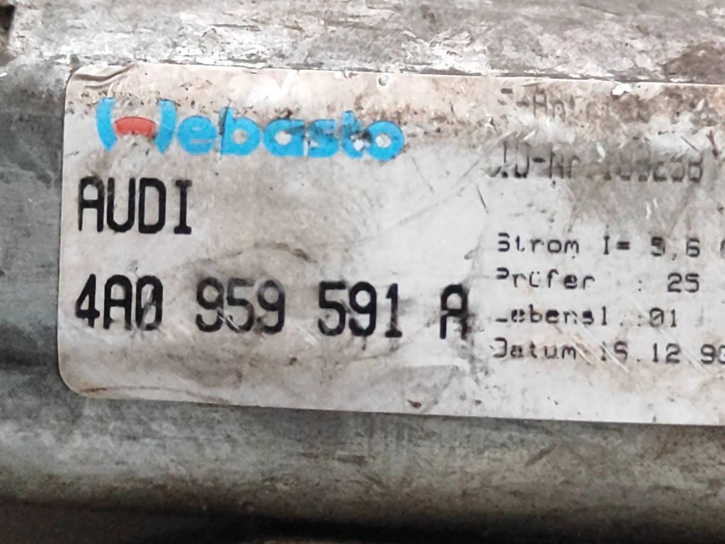 Audi A8 D2 1995 Sunroof electric motor actuator 4A0959591A