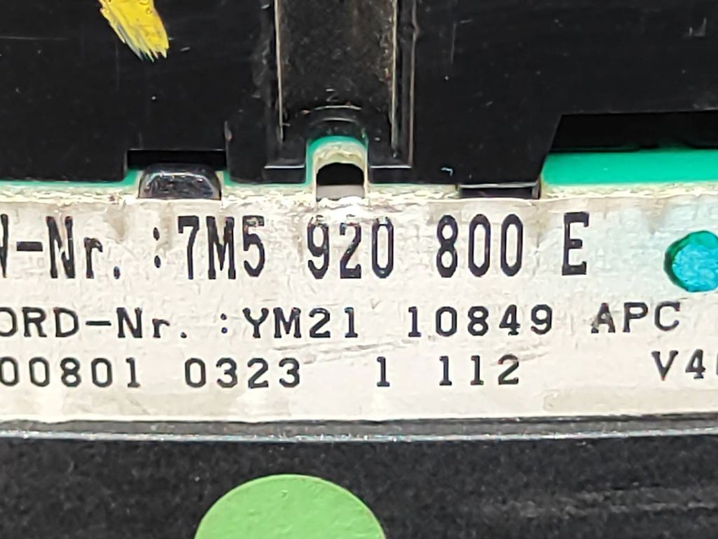 Ford Galaxy 1.9TDI 2002 Diesel speedometer instrument cluster 7M5920800E