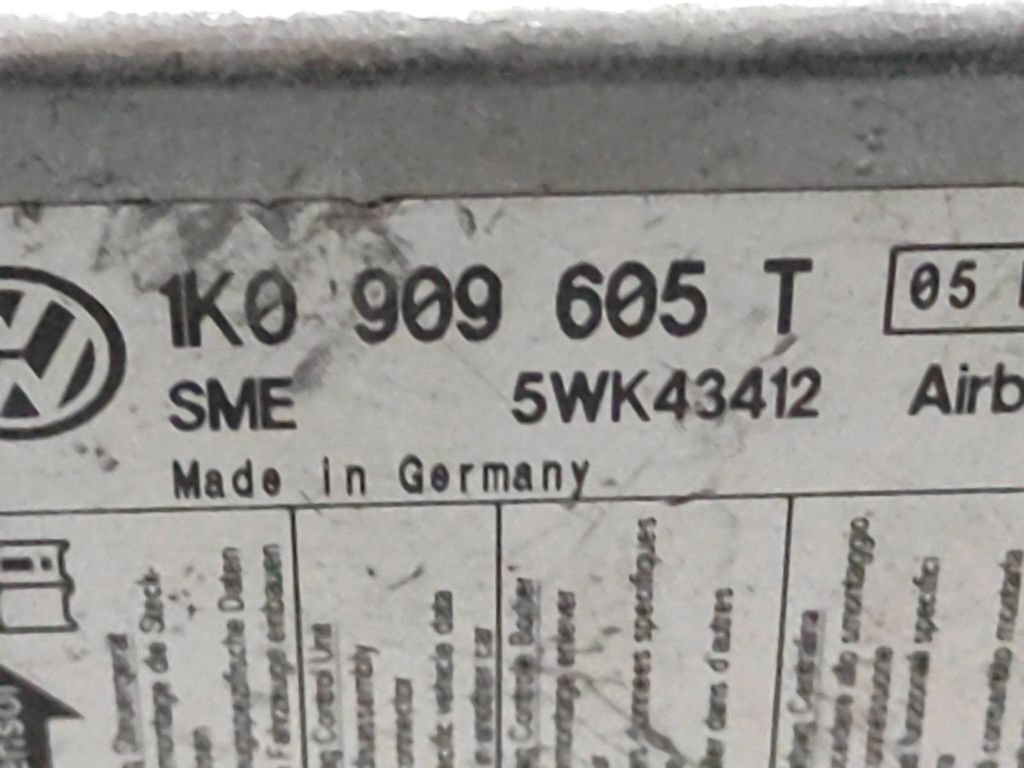 Volkswagen Golf V 2008 Safety ECU Control unit module 1K0909605T