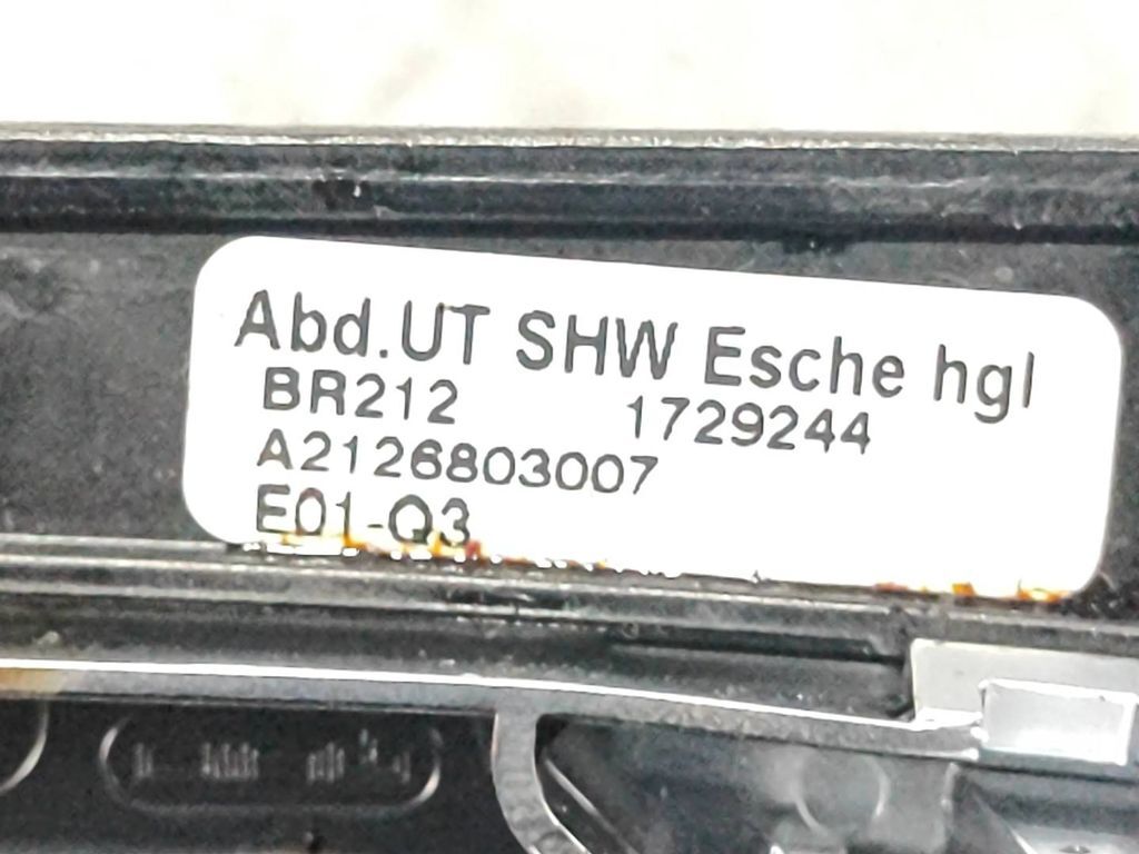 Mercedes-Benz E W212 2010 center console tunnel trim element A2126803007