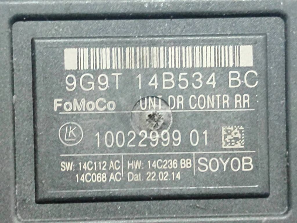 Ford Mondeo MK IV 2007 door control unit module 9G9T14B534BC