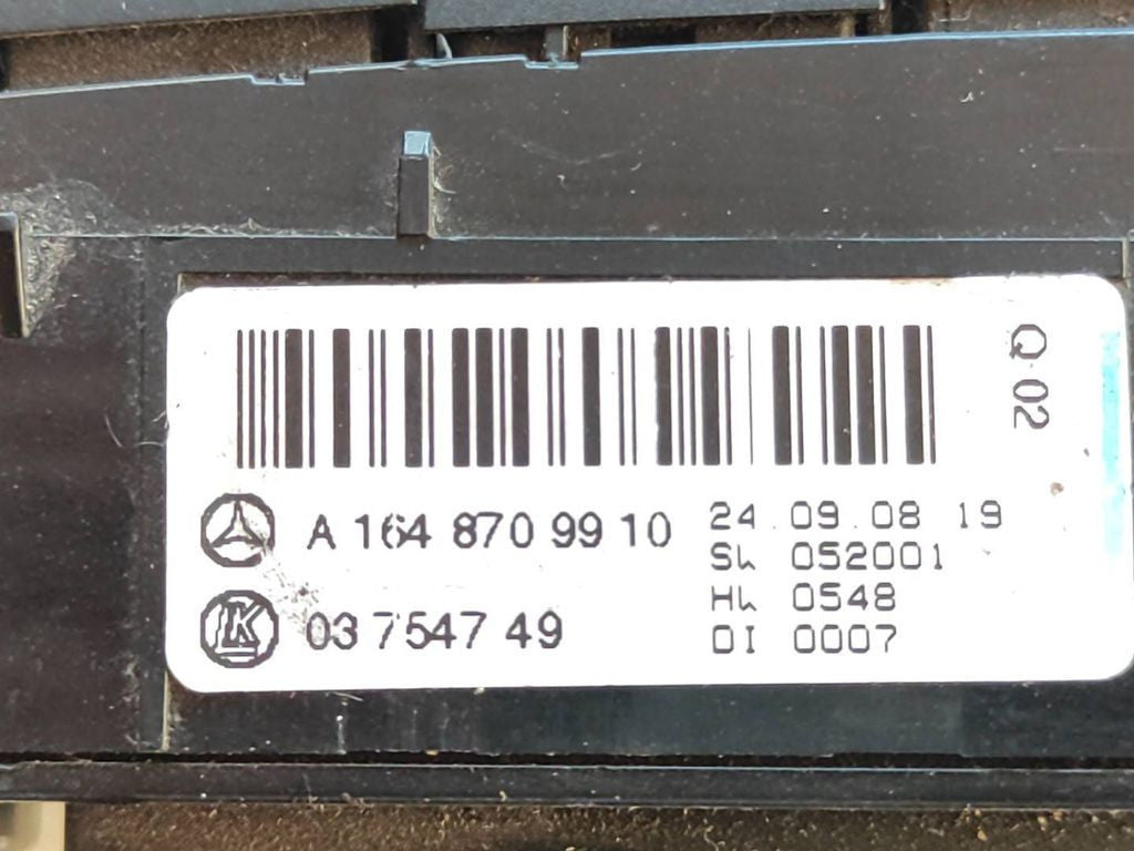 Mercedes-Benz ML W164 2010 Hazard light switch A1648709910