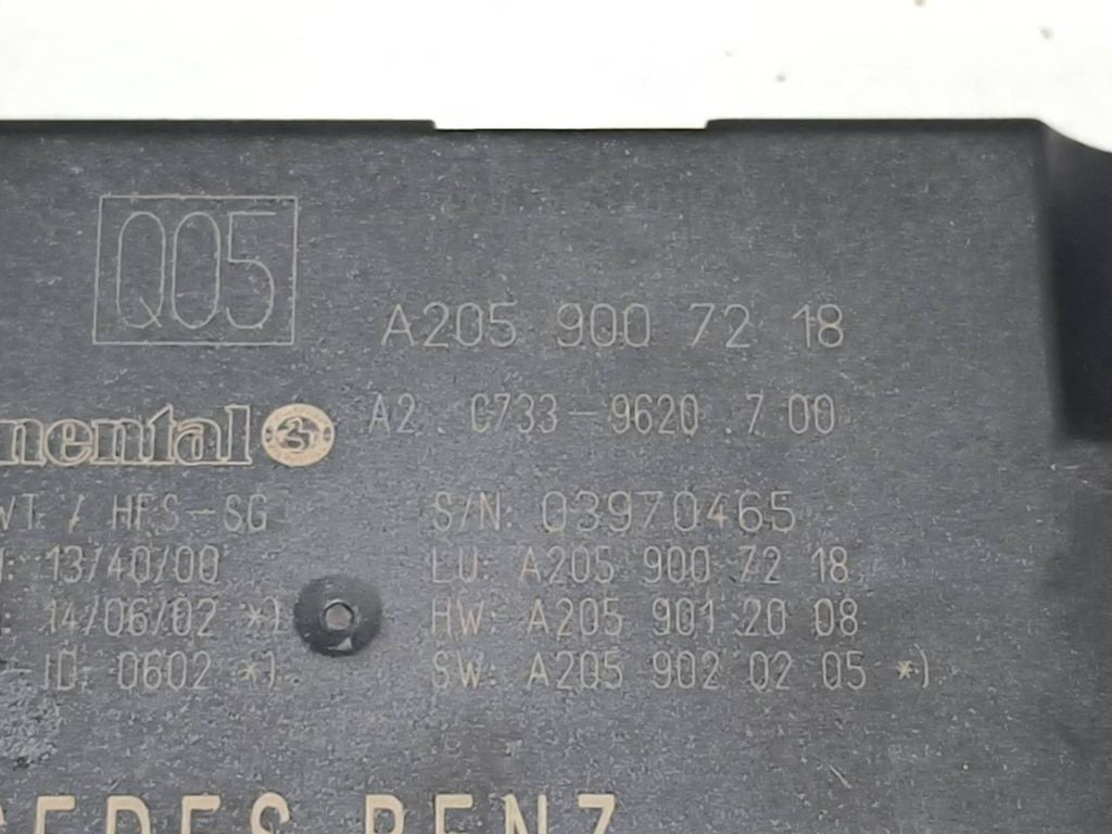 Mercedes-Benz C W205 2014 Tailgate trunk control unit module A2059007218