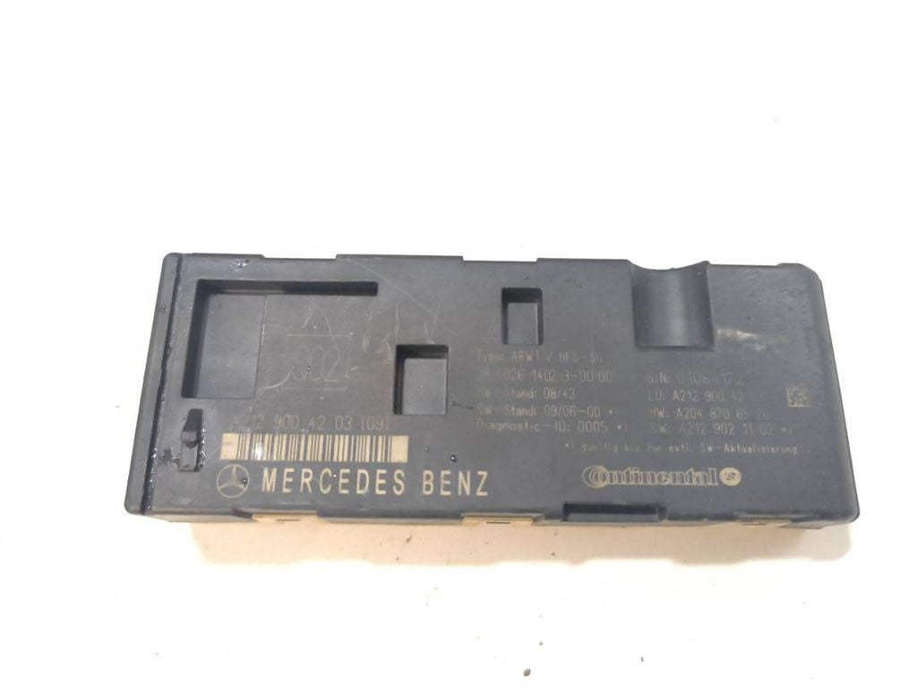 Mercedes-Benz E W212 2010 Tailgate trunk control unit module A2129004203