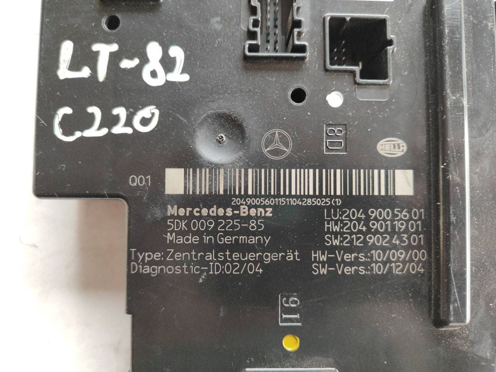 Mercedes-Benz C W204 2012 Diesel SAM control unit 2049005601