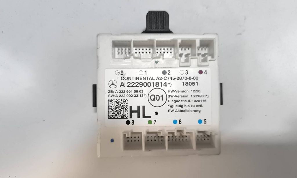 Mercedes-Benz S W222 2014 door control unit module A2229001814