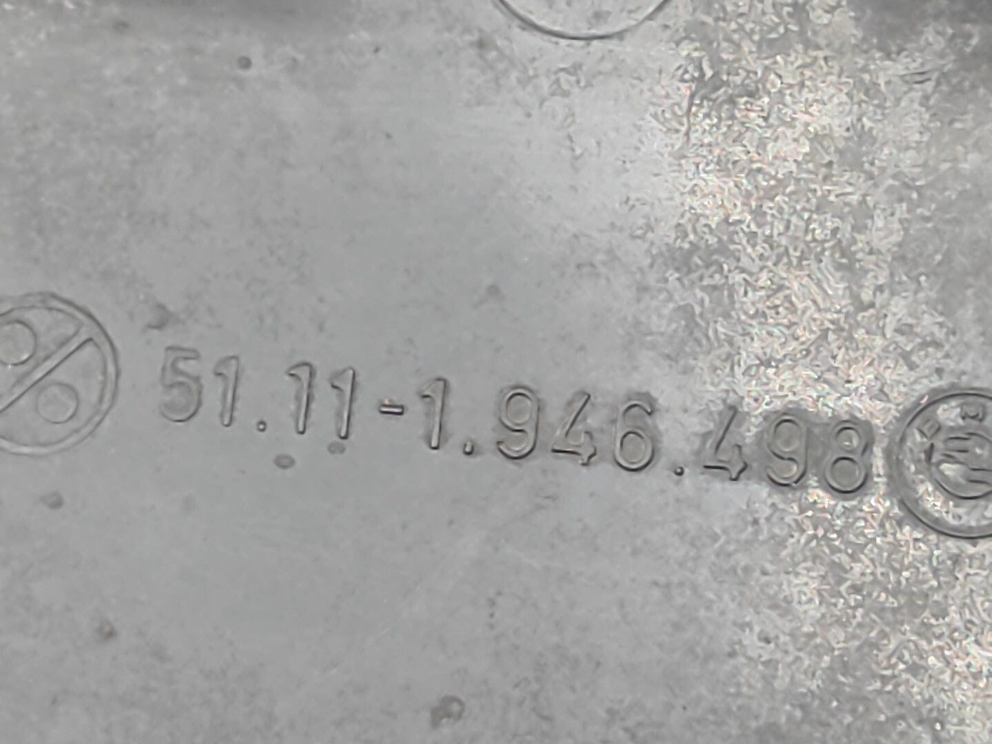 BMW 5 Series E34 1989 Front Right Bumper Fog Light Cover 1946498 51111946498