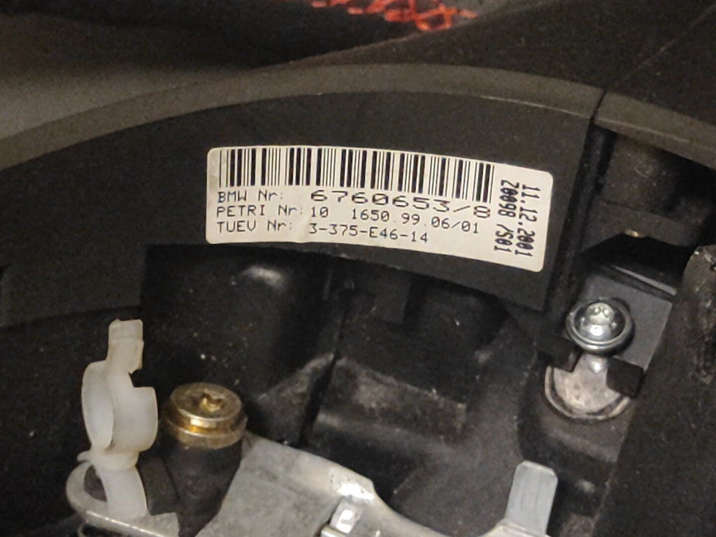 BMW 3 Series E46 2002 Steering Wheel Red Stitch New Leather Cover 6760653