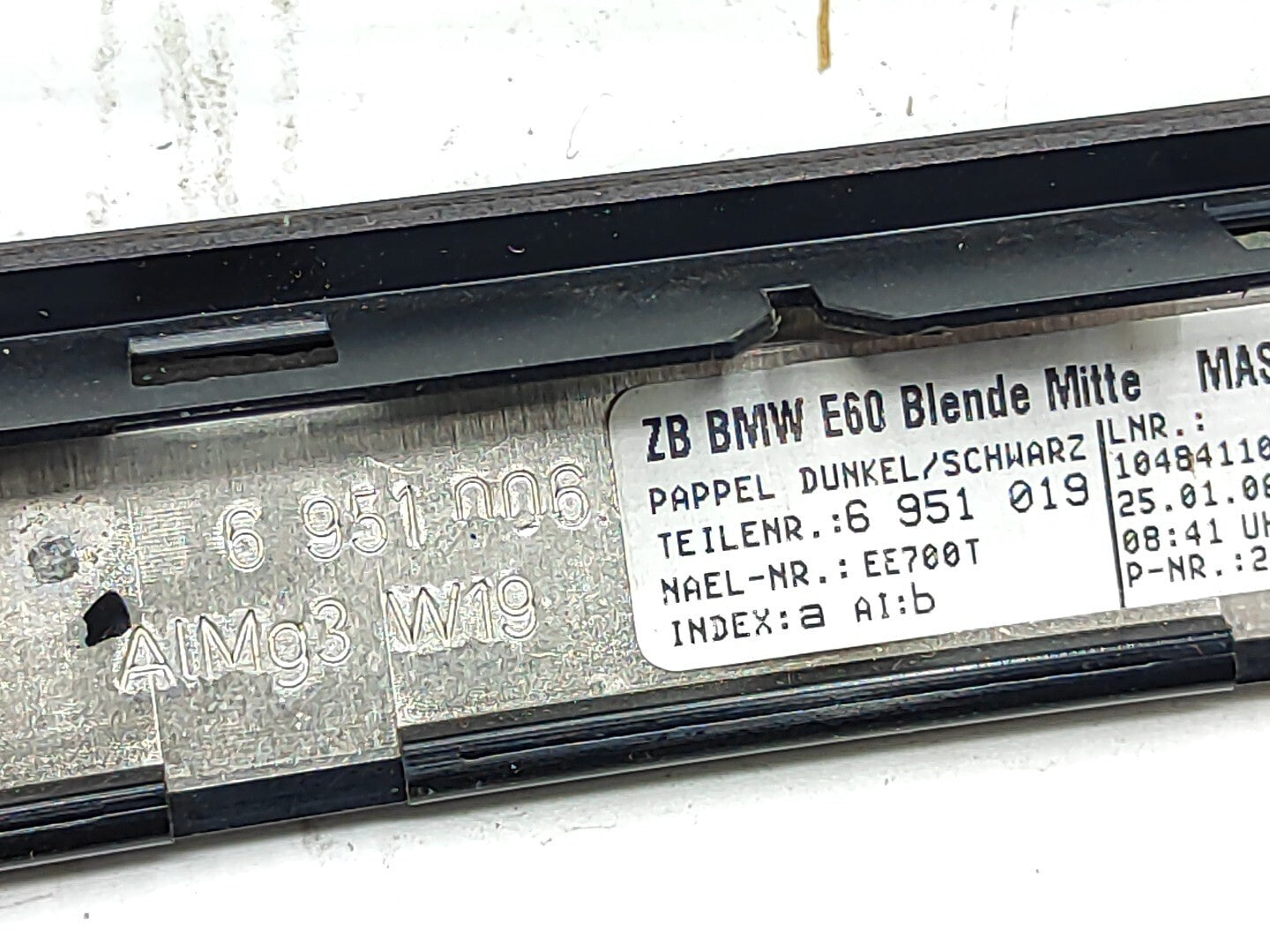 BMW 5 Series E61 530D 170kW 2006 LHD Front Panel Trim WOOD 6951006 6951019