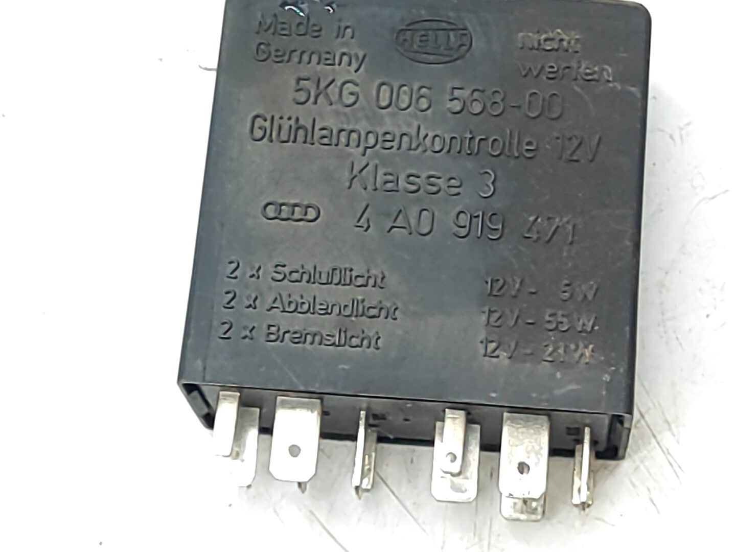 Audi A4 B5 1.6i 74kW Petrol 2001 Light  Control Module ECU 4A0919471 5KG00656800