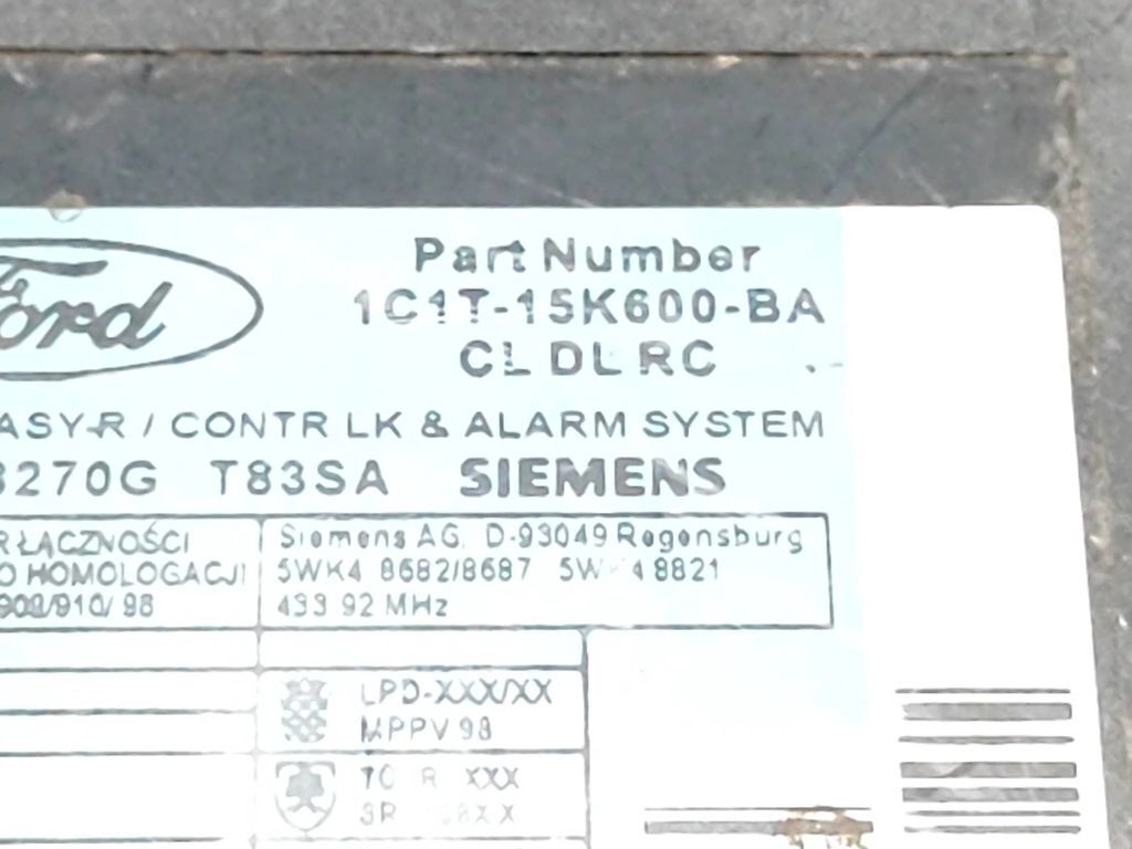 Ford Transit MK6 2002 Comfort convenience body module 1C1T15K600BA 