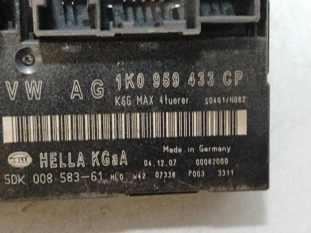 Volkswagen Touran I 2008 Comfort convenience body module 1K0959433CP 