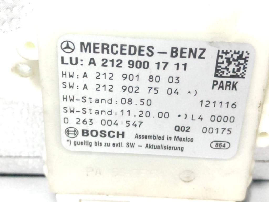 Mercedes-Benz E W212 2012 Parking PDC control unit module A2129001711 