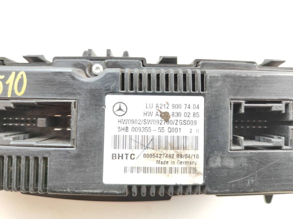 Mercedes-Benz E W212 2014 Climate control unit module A2129007404 