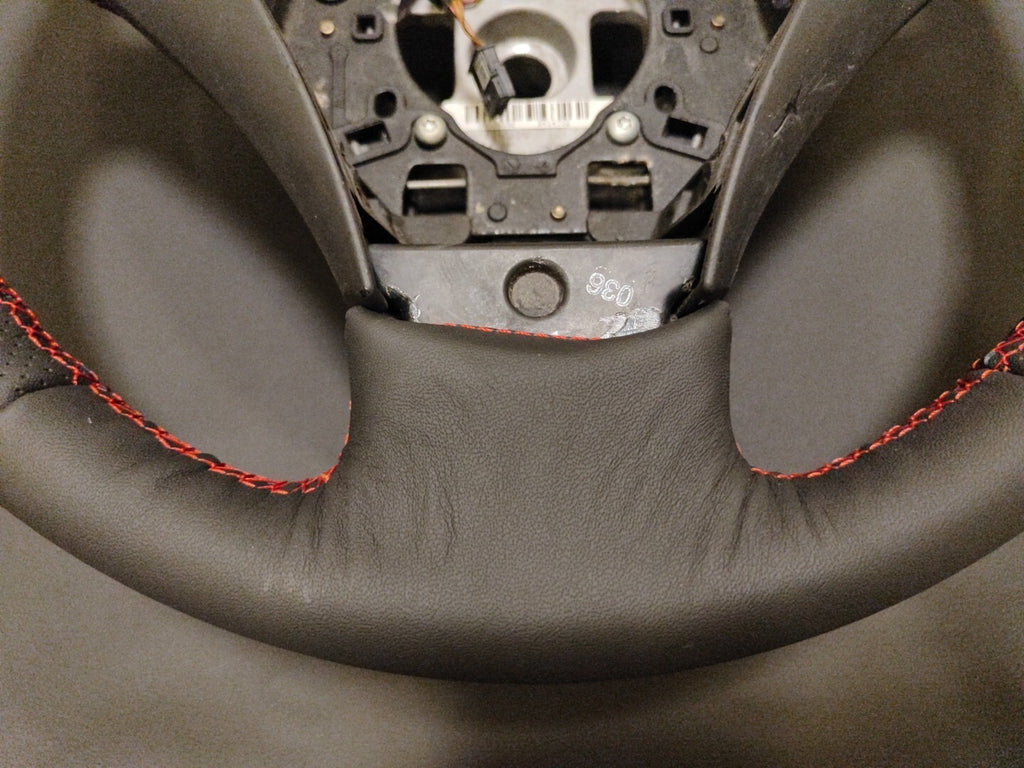 BMW 5 Series 3.0D E60 E61 Steering Wheel Red Stitch New Leather Cover