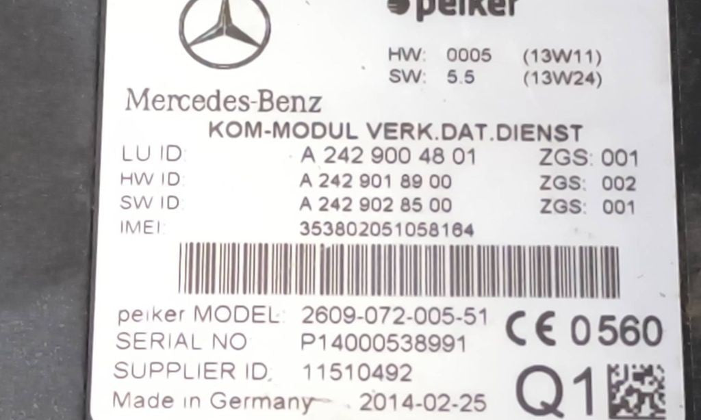 Mercedes-Benz A W176 2014 Phone control unit module A2429004801 