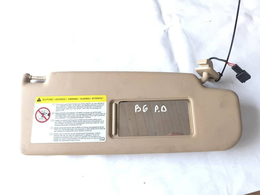 Volkswagen PASSAT B6 2007 LHD Right sun visor 3C0857552L 