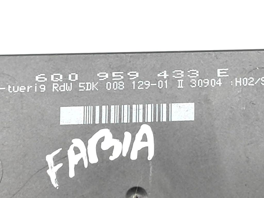 Volkswagen Polo 2003 Comfort convenience body module 6Q0959433E 