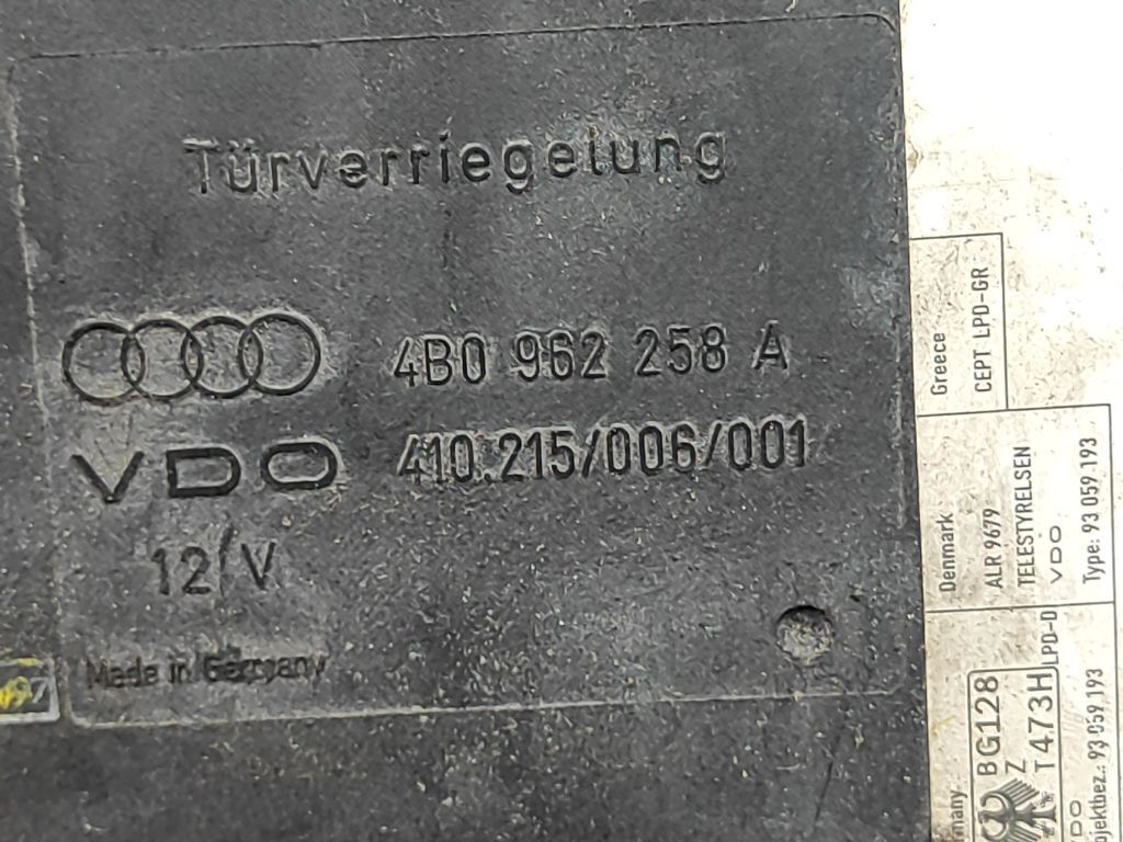 Audi A6 S6 C5 Comfort convenience body module 4B0962258A 