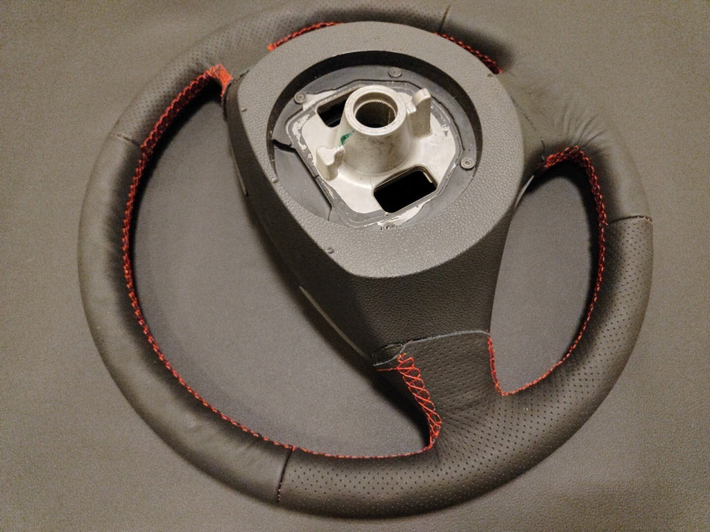 BMW 5 Series 3.0D E60 E61 Steering Wheel Red Stitch New Leather Cover