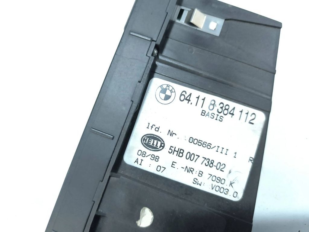BMW 3 E46 2000 AC Climate control unit module 64118384112 