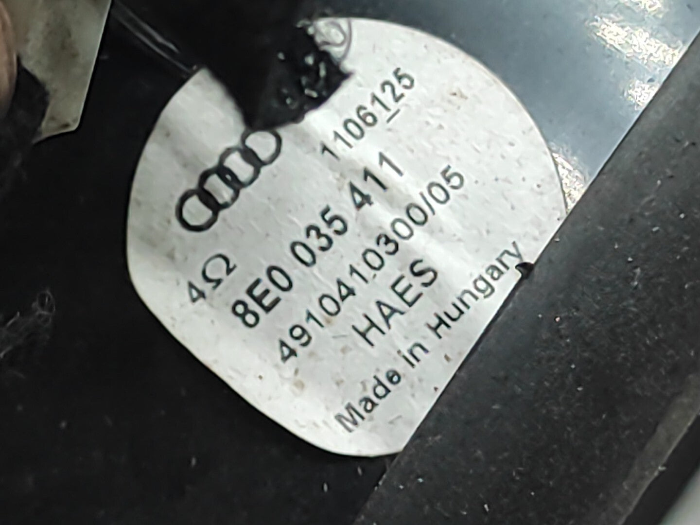 Audi A4 B6 1.8T Petrol Avant 2005 Door Audio Speaker 8E0035411