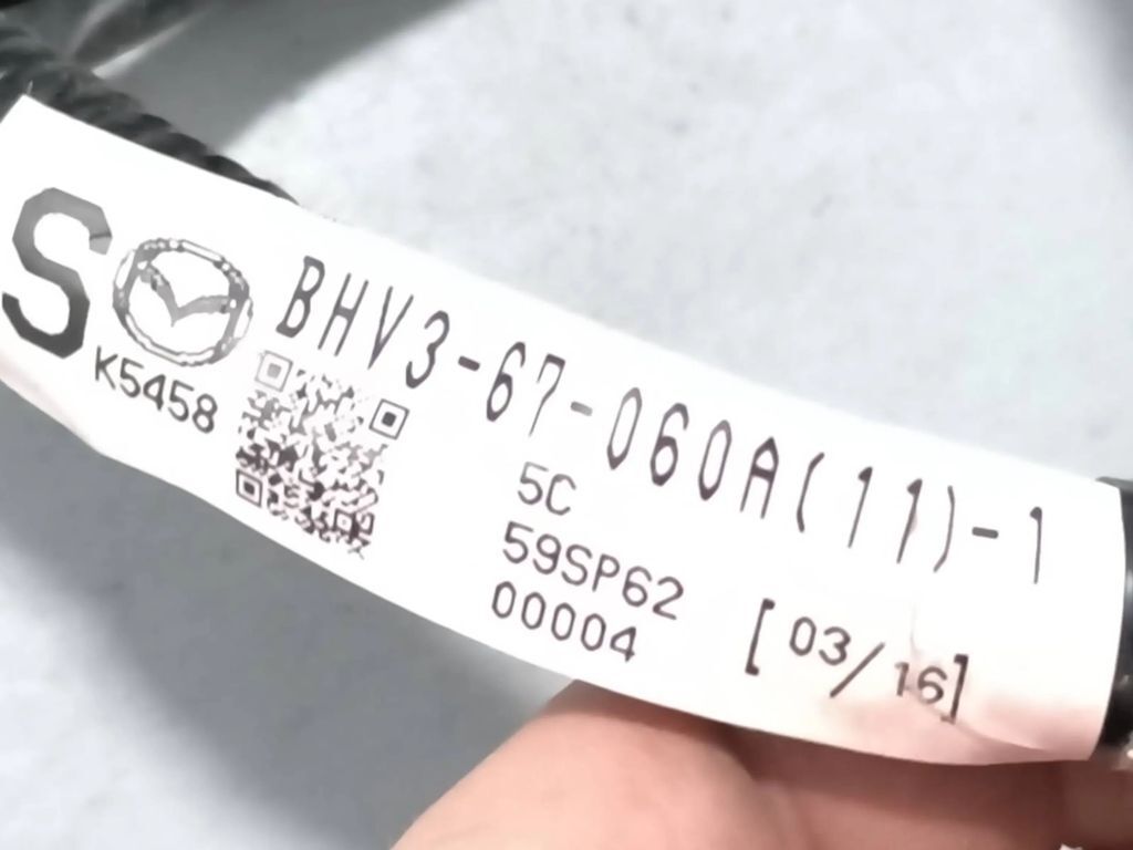 Mazda 3 BM III Hatchback 2014 Rear Tailgate trunk wiring harness BHV367060A 