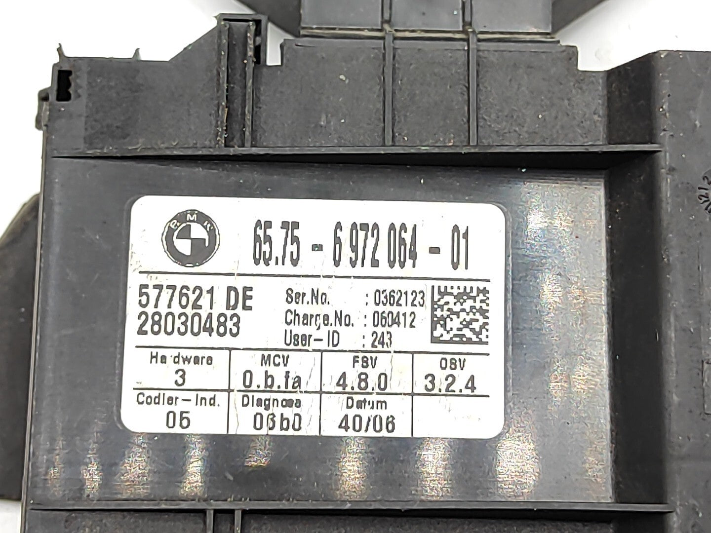 BMW E90 E91 330D 170kW 2006 Sonic Alarm Sensor 6972064 65756972064