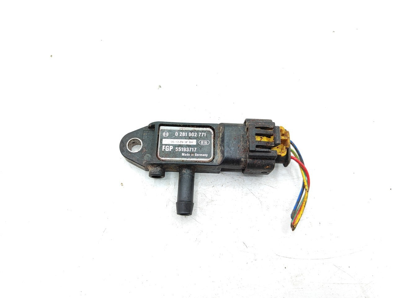 Alfa Romeo 159 1.9JTDm Diesel 2006 Exhaust Pressure Sensor 0281002771 55198717