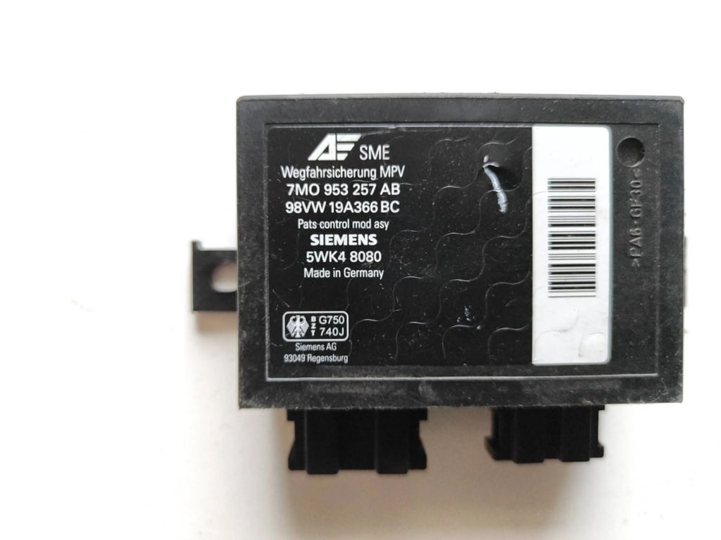 Volkswagen Sharan 1999 Immobilizer control unit module 7M0953257AB 