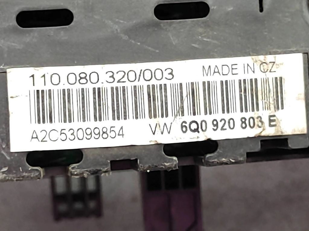 Volkswagen Polo IV 9N3 2007 speedometer instrument cluster 6Q0920803E 