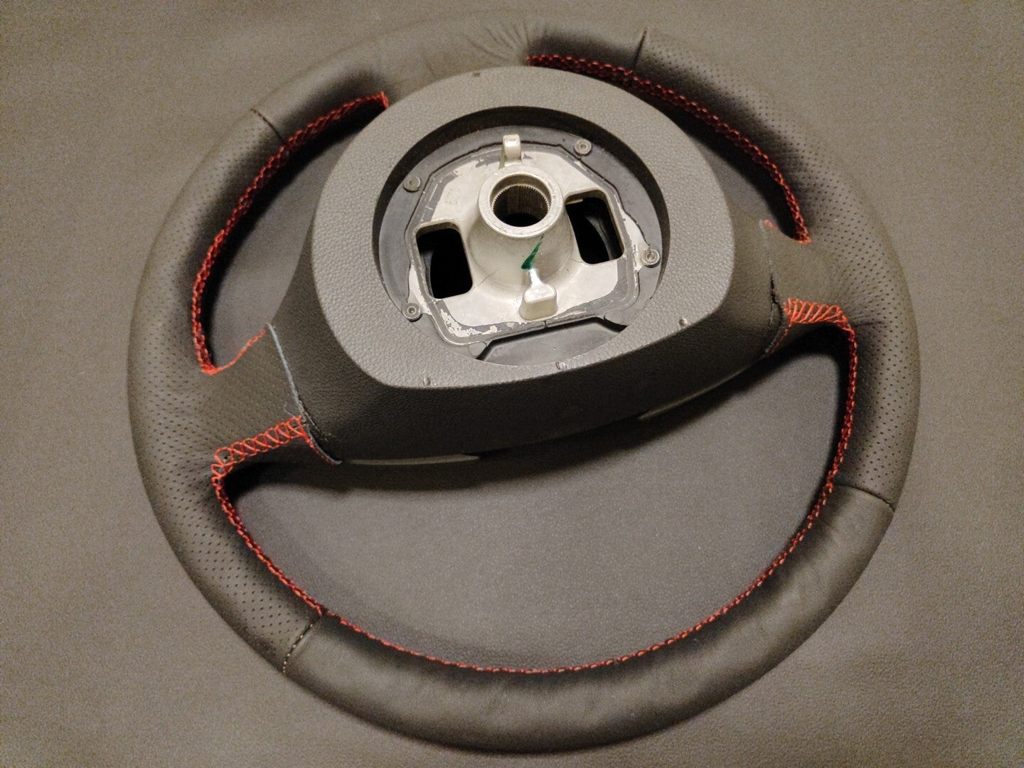 BMW 5 Series 3.0D E60 E61 Steering Wheel Red Stitch New Leather Cover