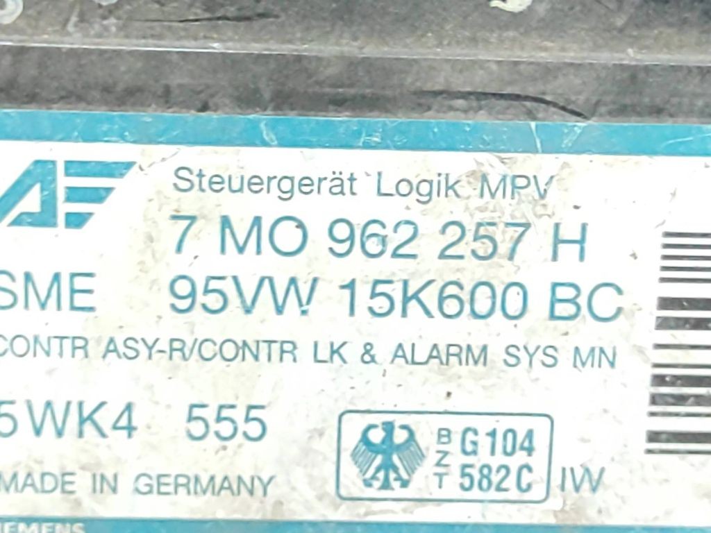 Ford Galaxy 2000 Comfort convenience body module 7M0962257H 