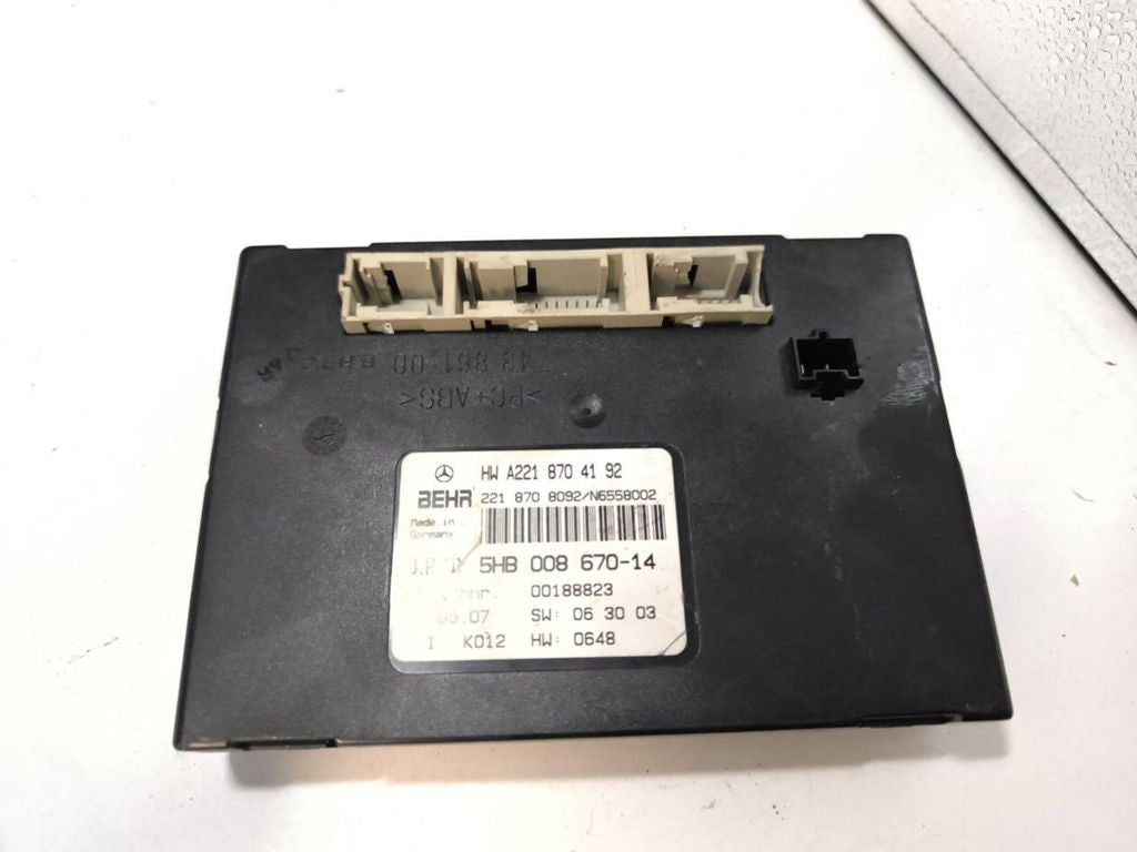 Mercedes-Benz S W221 2008 Climate control unit module A2218704192 