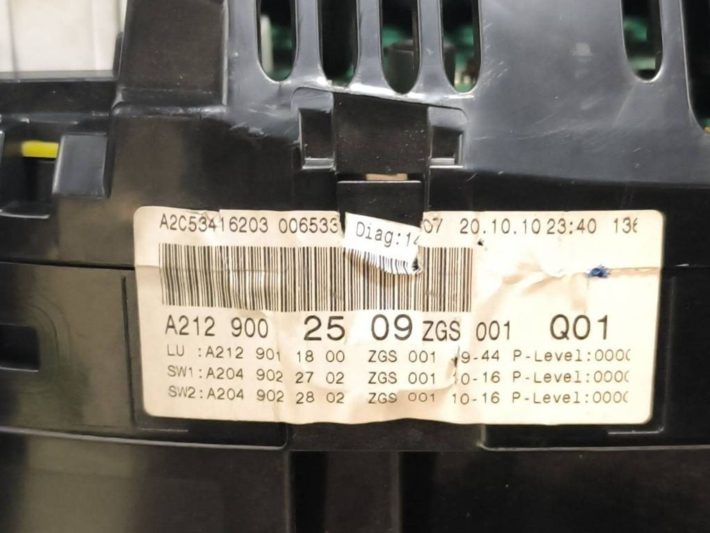 Mercedes-Benz E W212 2010 speedometer instrument cluster A2129002509 