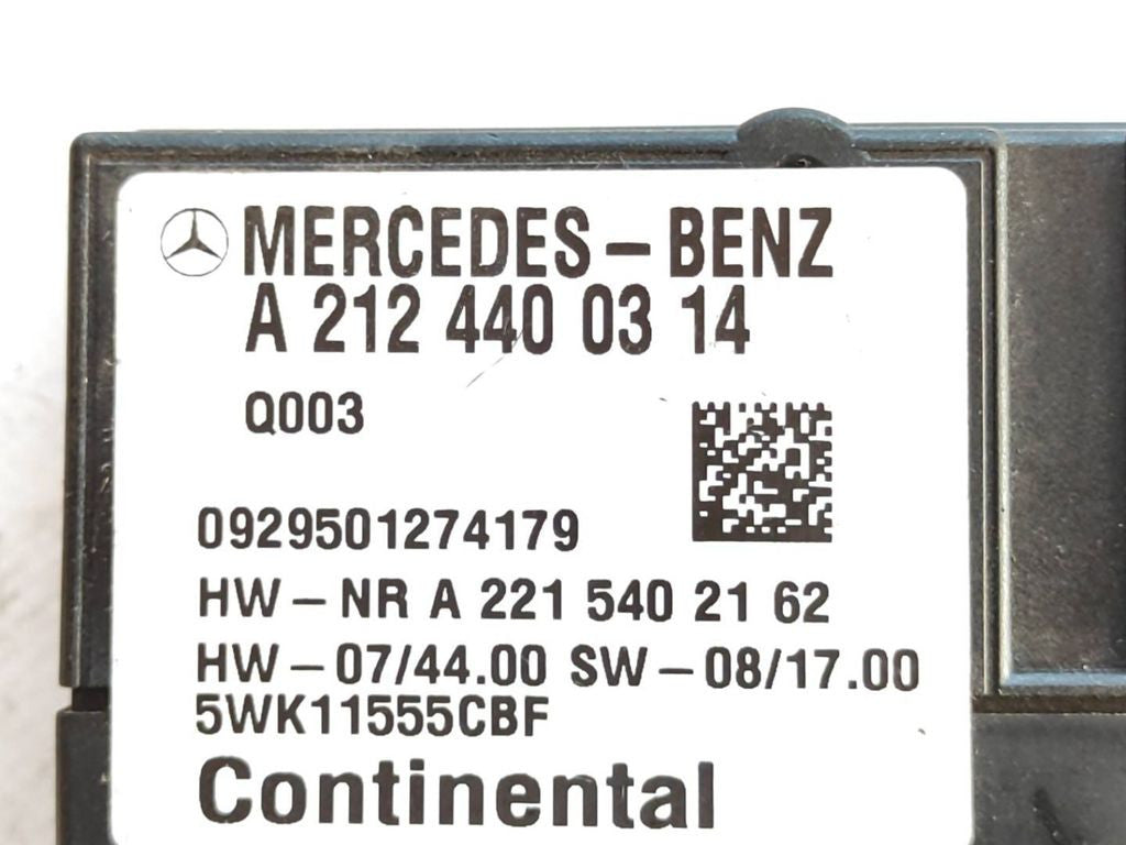 Mercedes-Benz E W212 2009 Fuel injection pump control unit module A2124400314