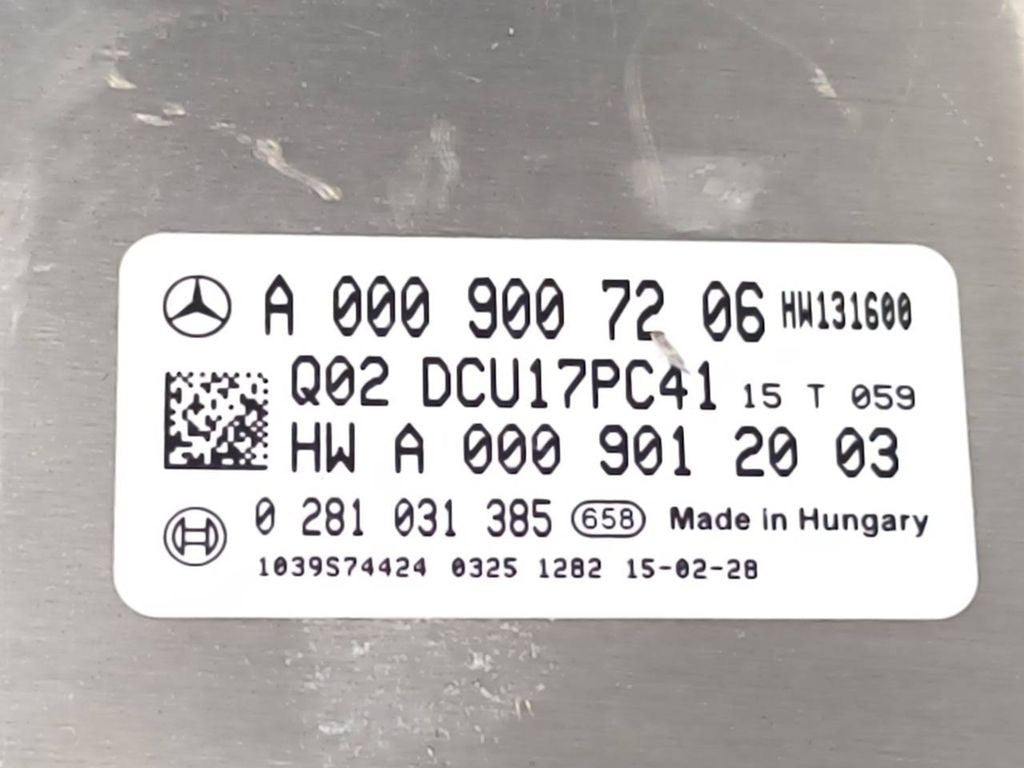 Mercedes-Benz S W222 2015 Adblue control unit A0009007206 